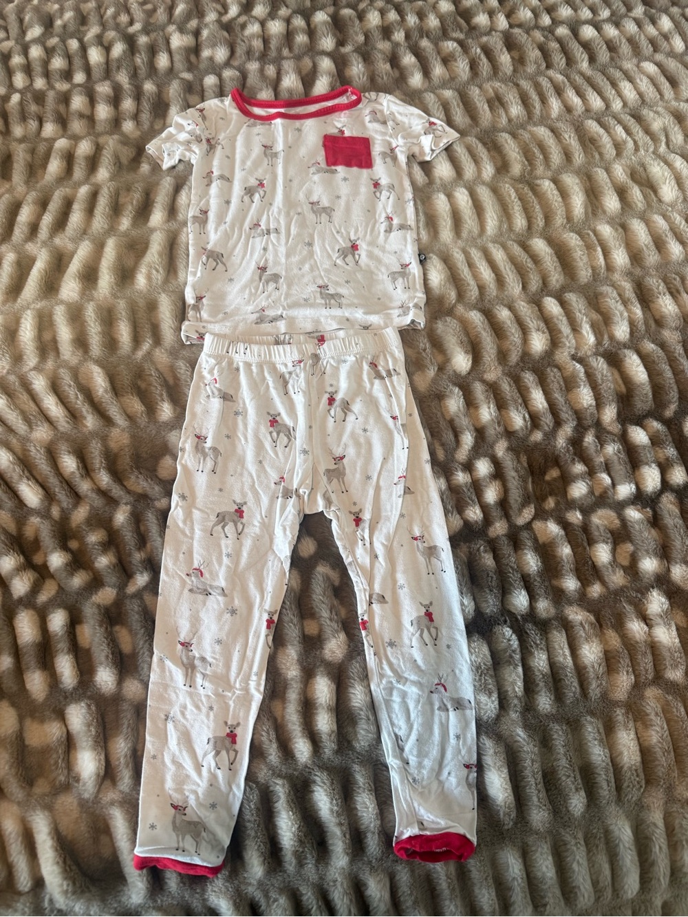 Kyte BABY White Pajama Set with Pink Accents